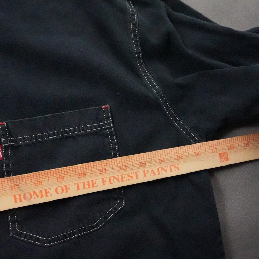 Vintage Levi's Red Tab Chambray Stitched Long Sleeve Men's Dark Denim Shirt XL - Picture 5 of 16